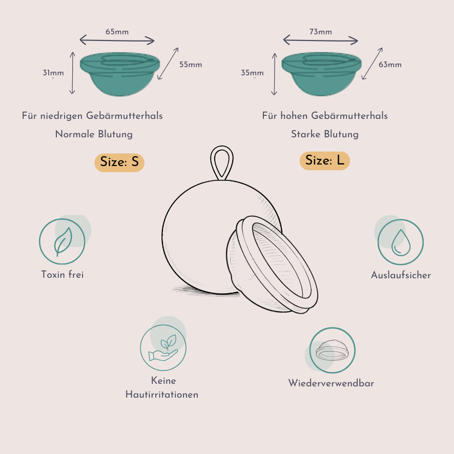 Menstruationsscheibe-Disc inkl. Aufbewahrungstasche